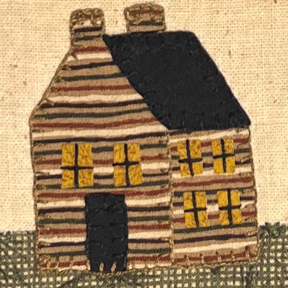 Hand Stitched Antique Needlework Sampler Reproduction Appliqué & Embroidery - Picture 10 of 16